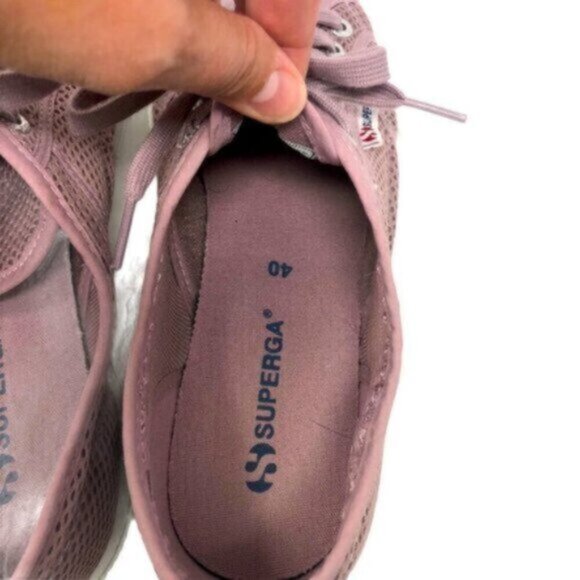 Superga | Women's Purple Lace Up Plum Sneakers Shoes Size 9 - Picture 7 of 10